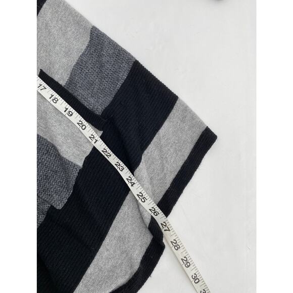 Splendid Open Front Asmmetric Hem Stripe Gray Black Cardigan with Hoodie Size XS - Picture 7 of 7